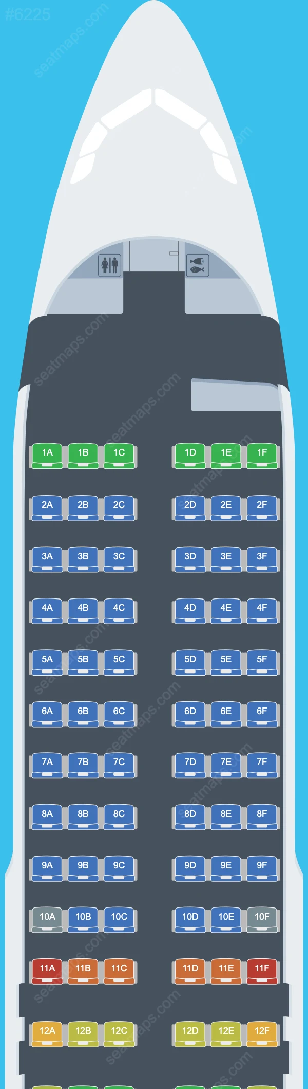 Titan Airways Airbus A320 Seat Maps A320-200 V.1