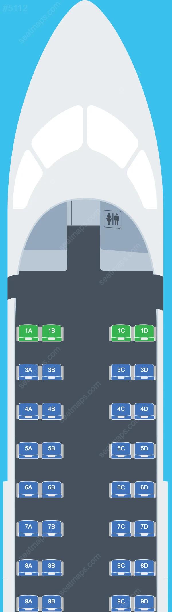 Petroleum Air Services Bombardier Q300 Seat Maps Q300