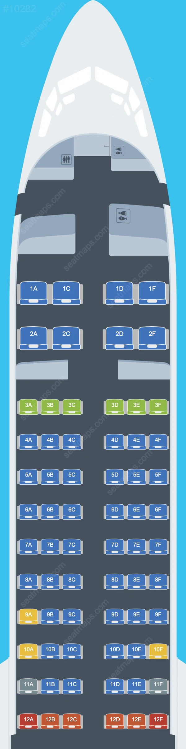 Схема салона Aerolineas Argentinas в самолете Boeing 737 MAX 8 737 MAX 8