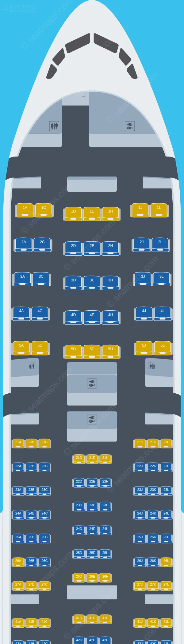 Pakistan International Airlines - PIA Boeing 777-200LR seatmap preview