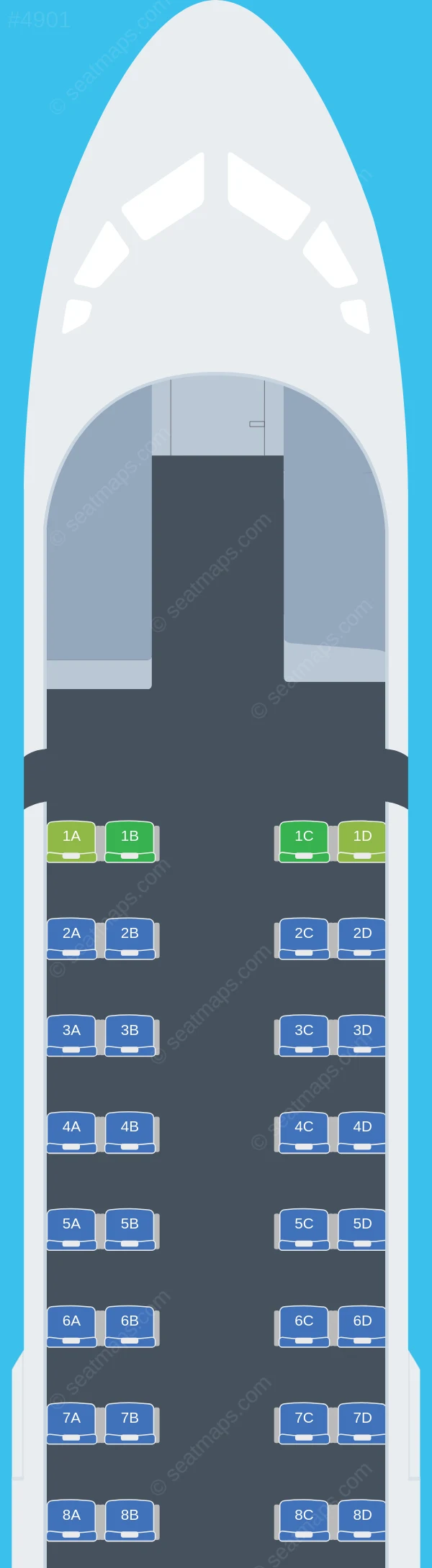 FlyMe - Villa Air ATR 72-600 seatmap preview