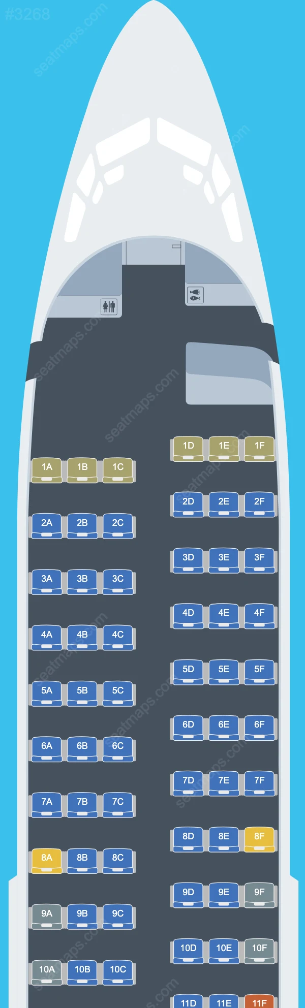 Arik Air Boeing 737 Seat Maps 737-700 V.1
