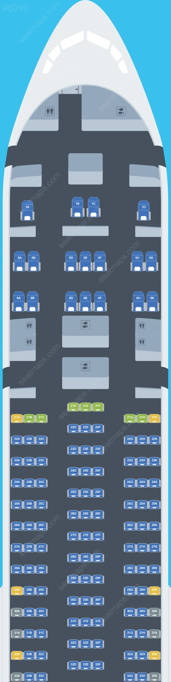 Rossiya Boeing 777 Seat Maps 777-300