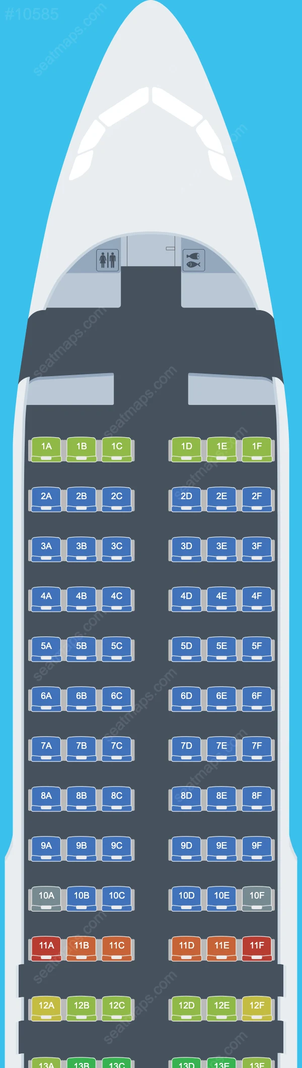 Heston Airlines Airbus A320 Seat Maps A320-200