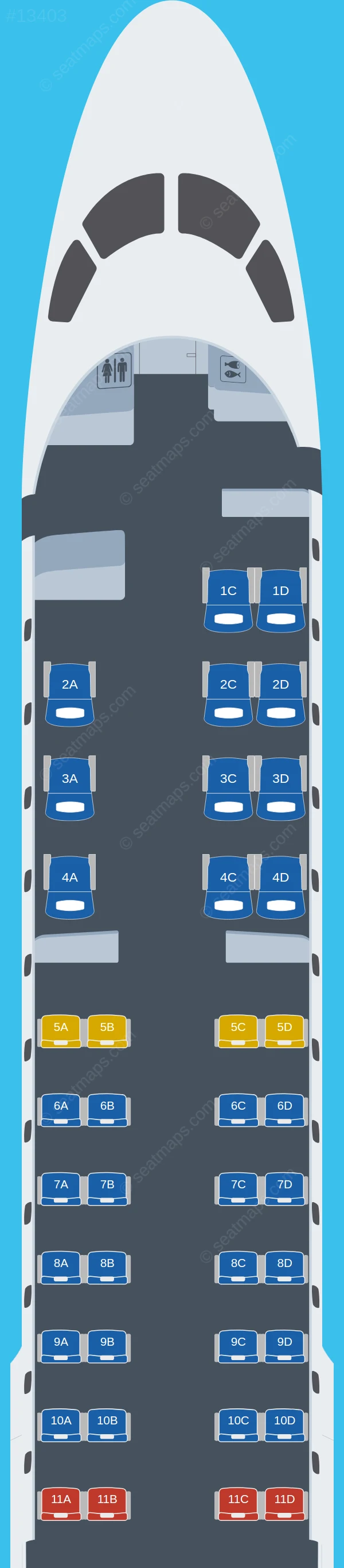 Air Peace Embraer E190 V.2 seatmap mobile preview
