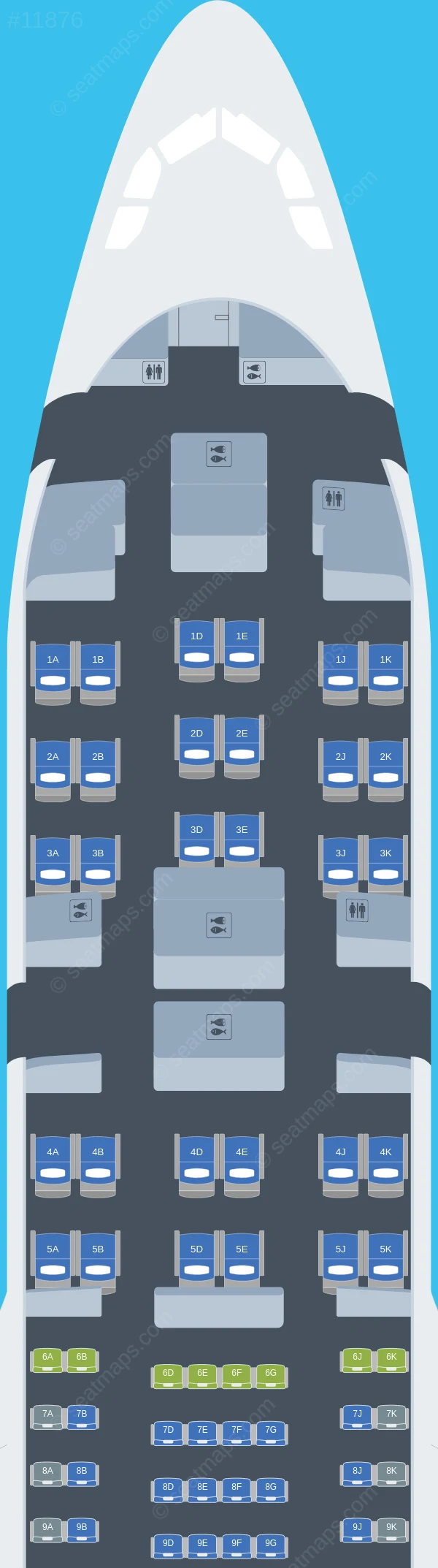 Turkish Airlines Airbus A330-200 V.3 seatmap preview