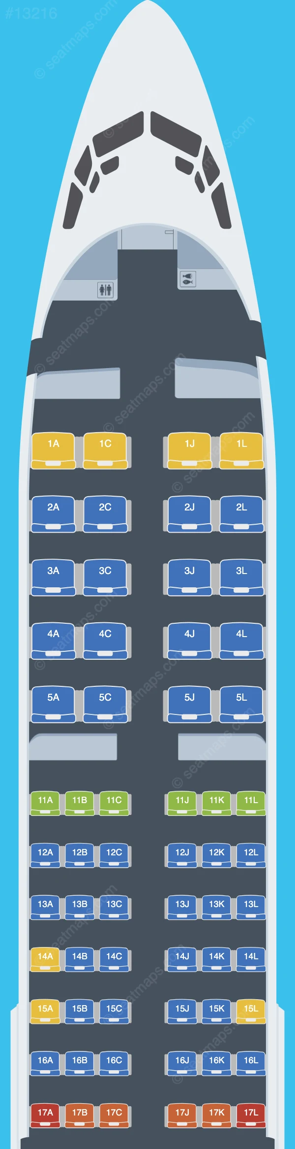 Air Congo Boeing 737-800 seatmap preview