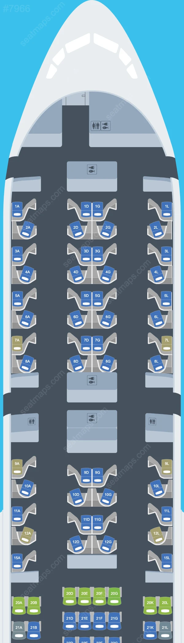 United Boeing 777 Seat Maps 777-200 ER V.1