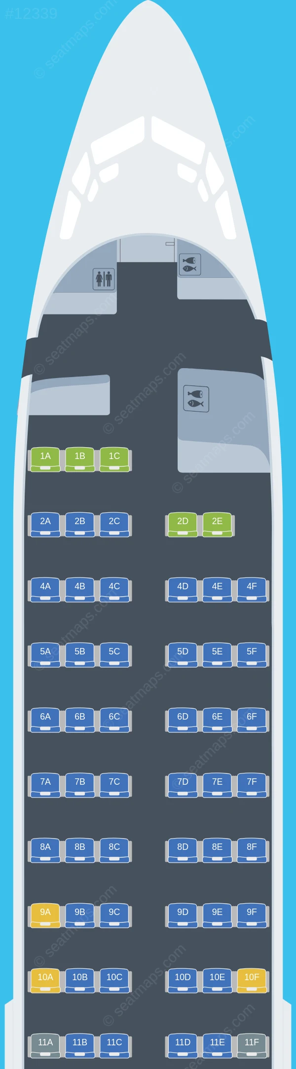 Nesma Airlines (Egypt) Boeing 737-400 seatmap preview