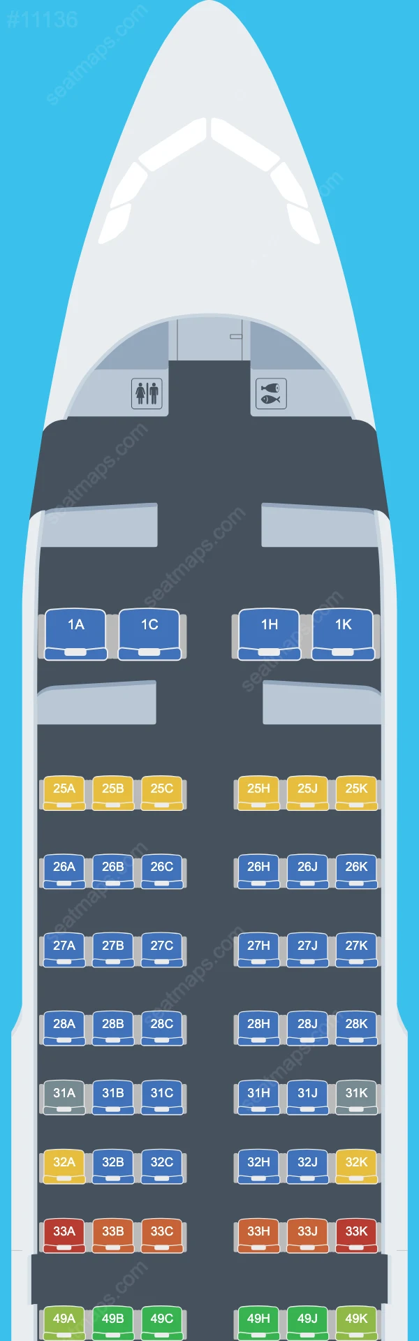 China Southern Airbus A319 Seat Maps A319-100neo