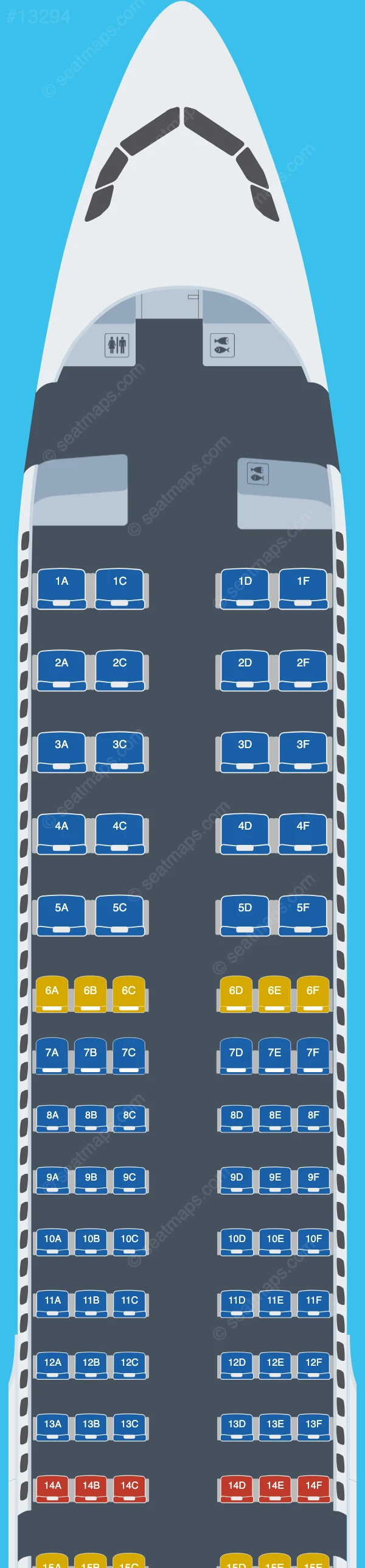 Qantas Airbus A321neo XLR V.2 seatmap preview