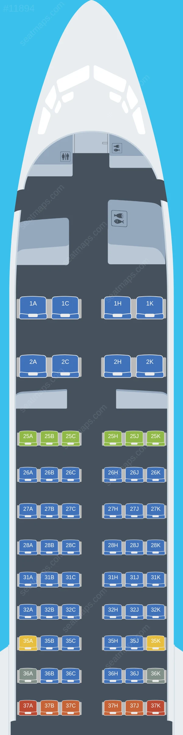 China Southern Boeing 737 MAX 8 V.2 seatmap preview