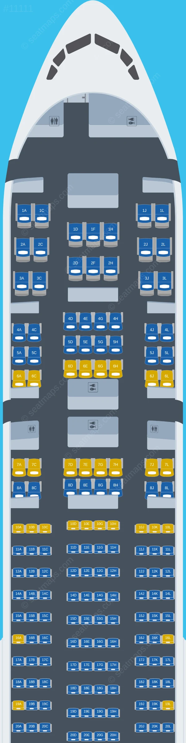 Pakistan International Airlines - PIA Boeing 777-300ER V.2 seatmap preview