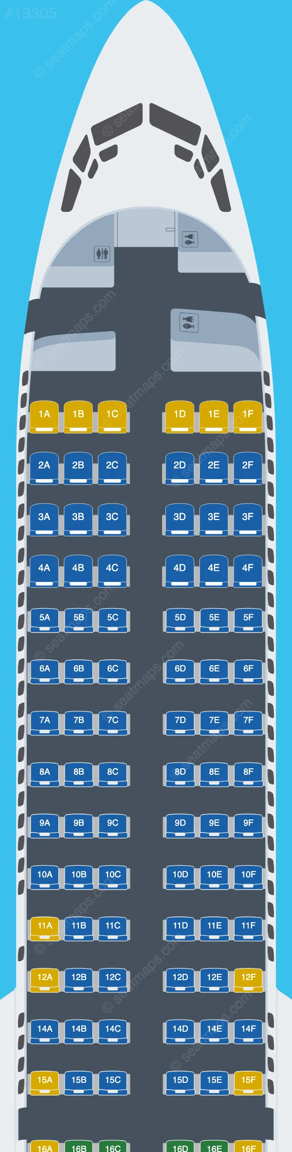 Vueling Boeing 737 MAX 8-200 seatmap mobile preview