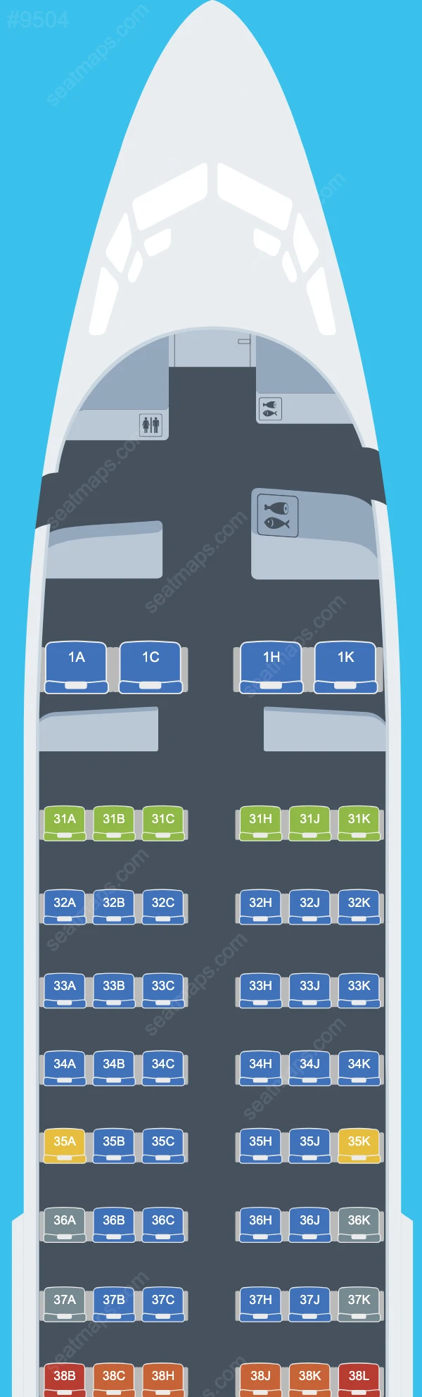 China Southern Boeing 737 Seat Maps 737-700 V.6
