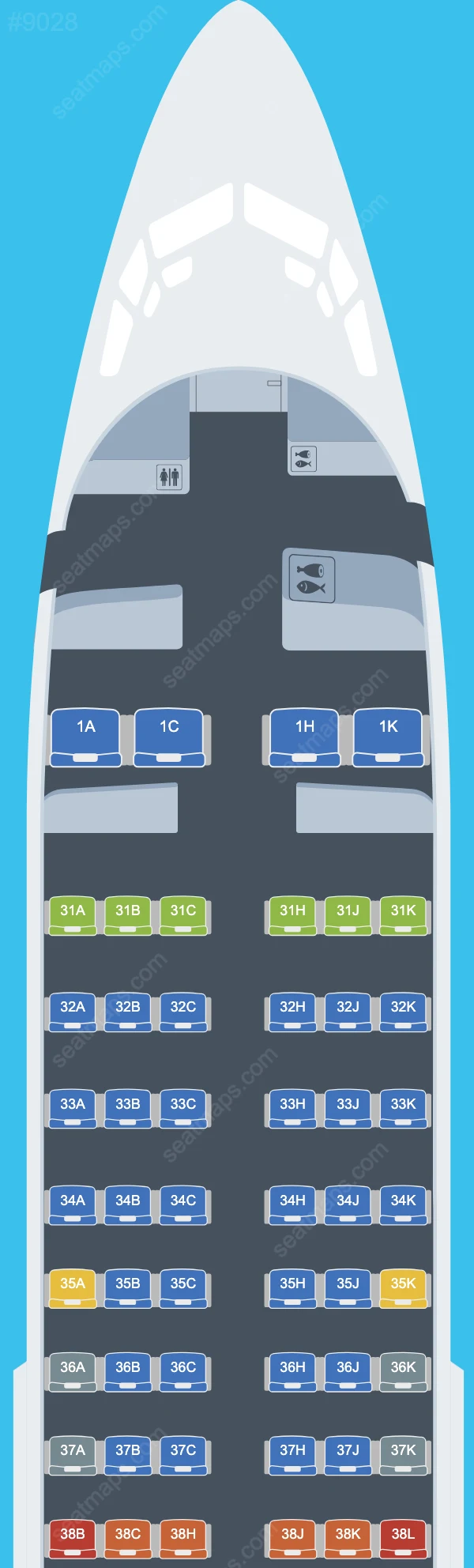 China Southern Boeing 737-700 V.3 seatmap mobile preview