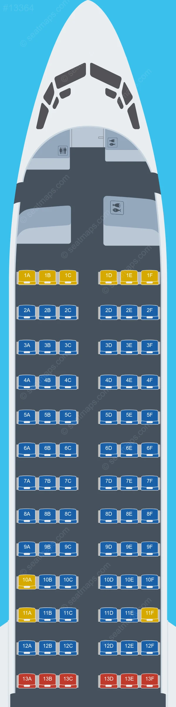 Air Algerie Boeing 737 MAX 8 aircraft seat map 737 MAX 8