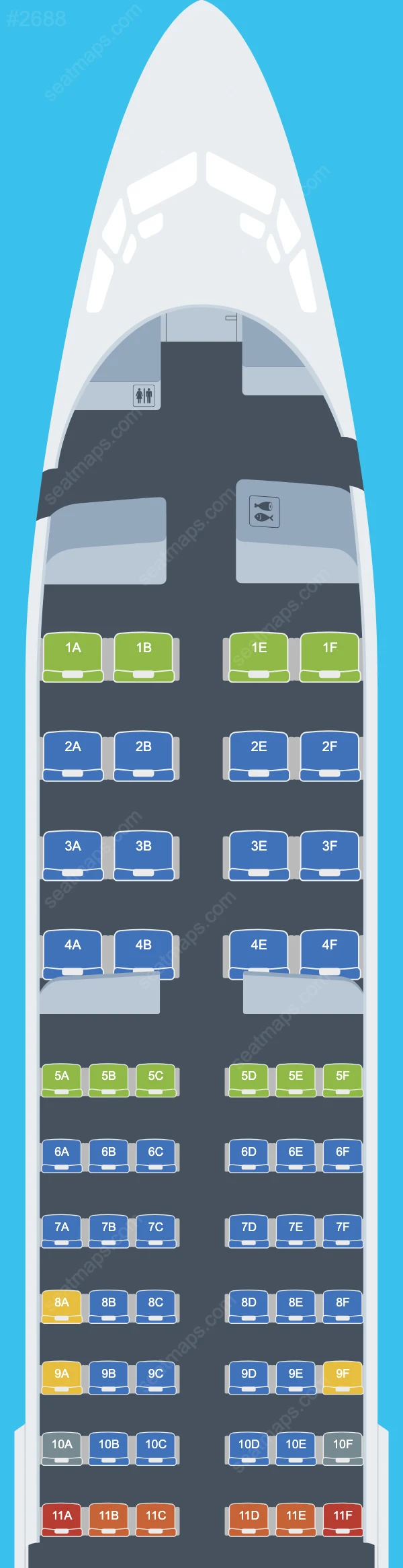 Copa Airlines Boeing 737-800 V.2 seatmap preview