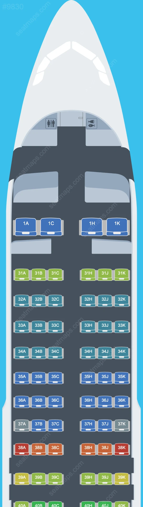 China Southern Airbus A320 Seat Maps A320-200neo V.1
