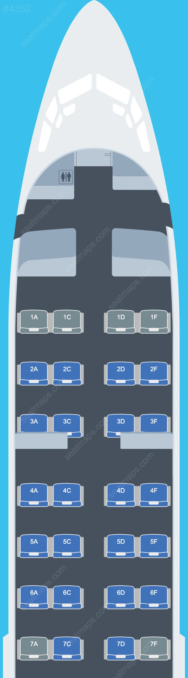 iAero Airways Boeing 737 Seat Maps 737-400 V.2