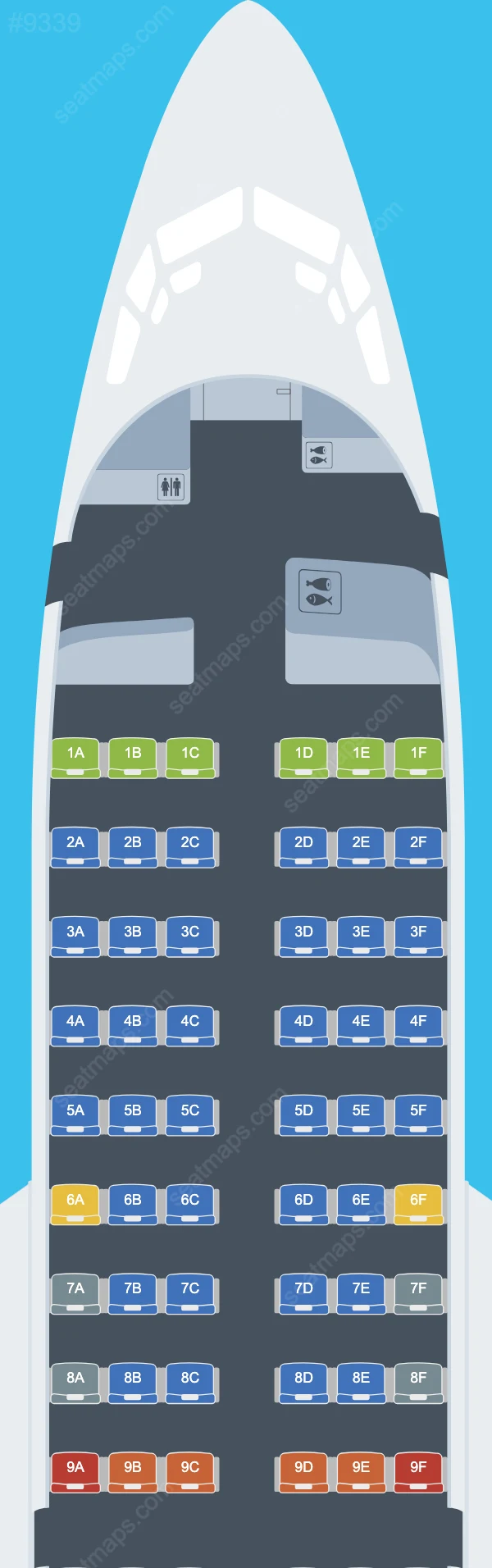 Africa Charter Airline Boeing 737-500 seatmap mobile preview