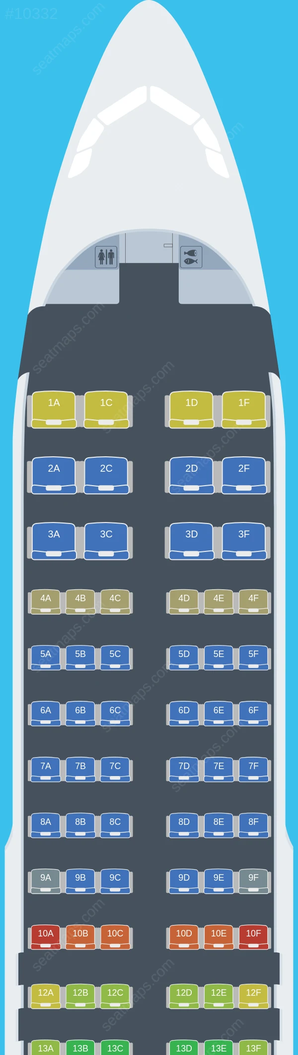 Global Aviation Operations Airbus A320-200 V.3 seatmap preview