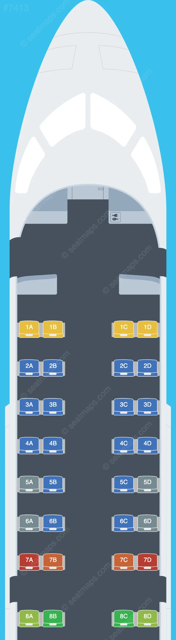 BoA - Boliviana de Aviación Bombardier CRJ200 seatmap preview