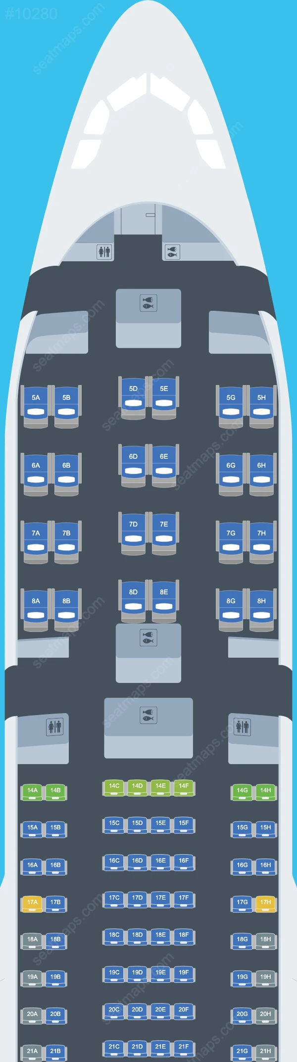 Aerolineas Argentinas Airbus A330 Seat Maps A330-200 V.1