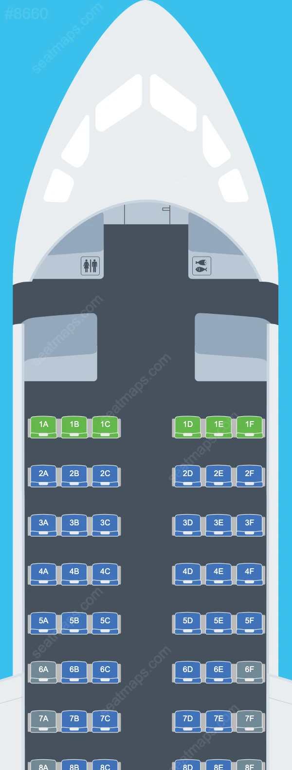 Skyjet Air BAe 146 Seat Maps 146-200 V.2