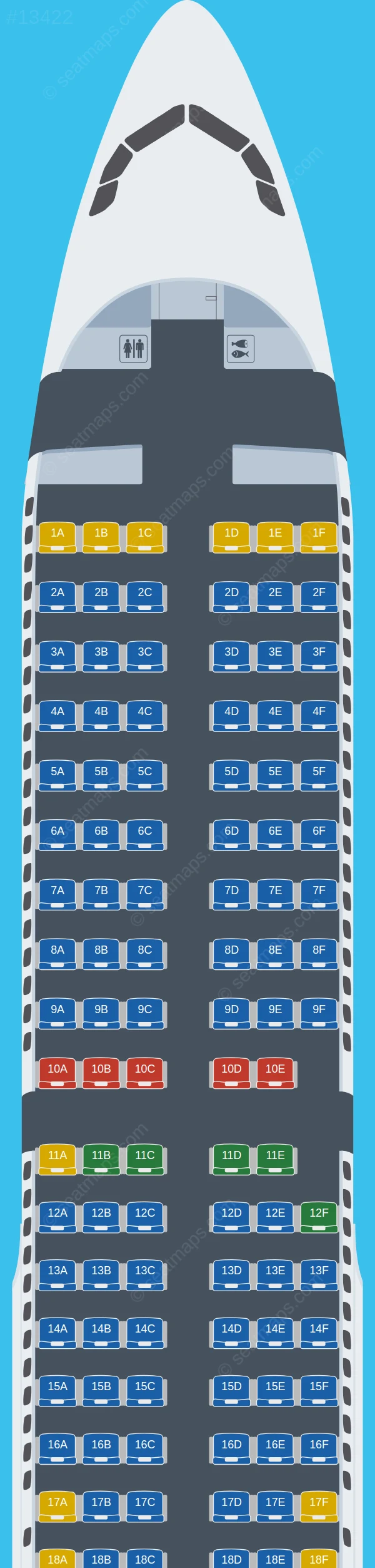 Pyramids Airlines Airbus A321-200 seatmap preview
