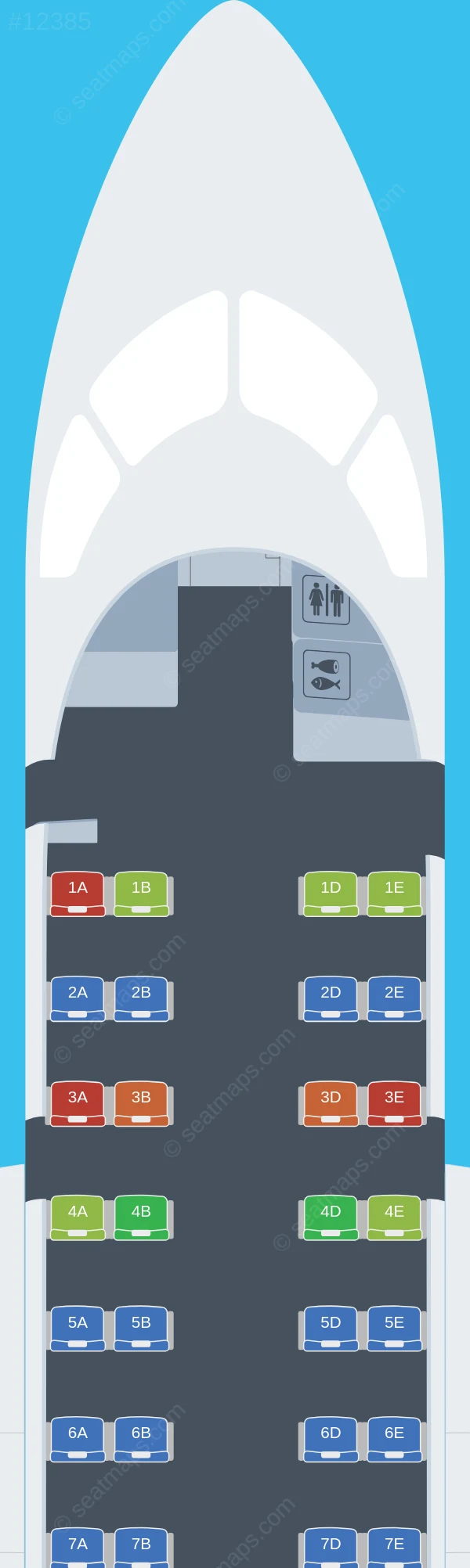 Airkenya Express De Havilland Q200 seatmap preview