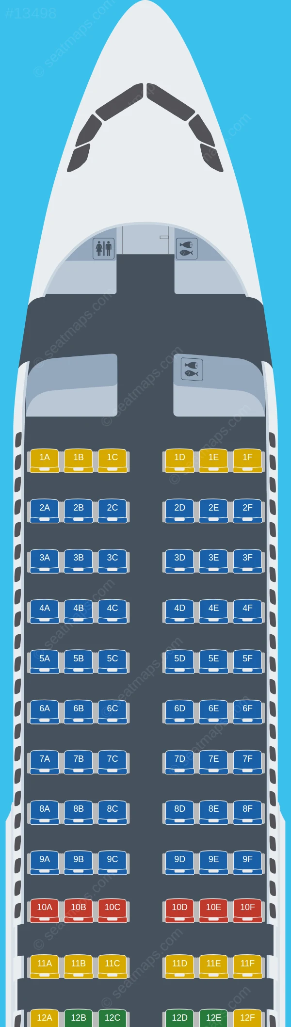 Edelweiss Air Airbus A320-200 V.2 seatmap preview