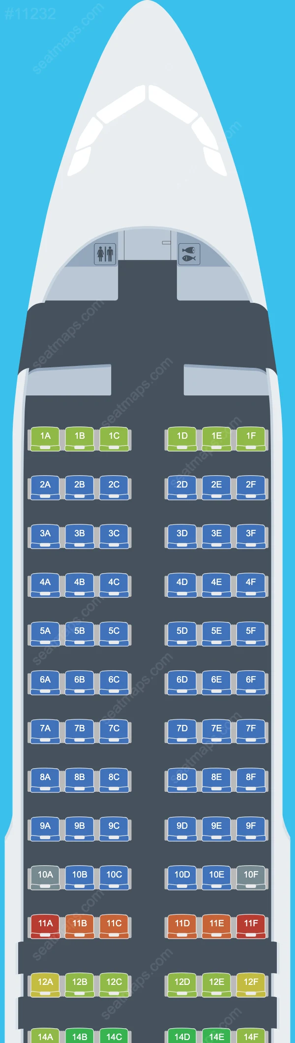 Network Aviation Airbus A320-200 V.3 seatmap preview