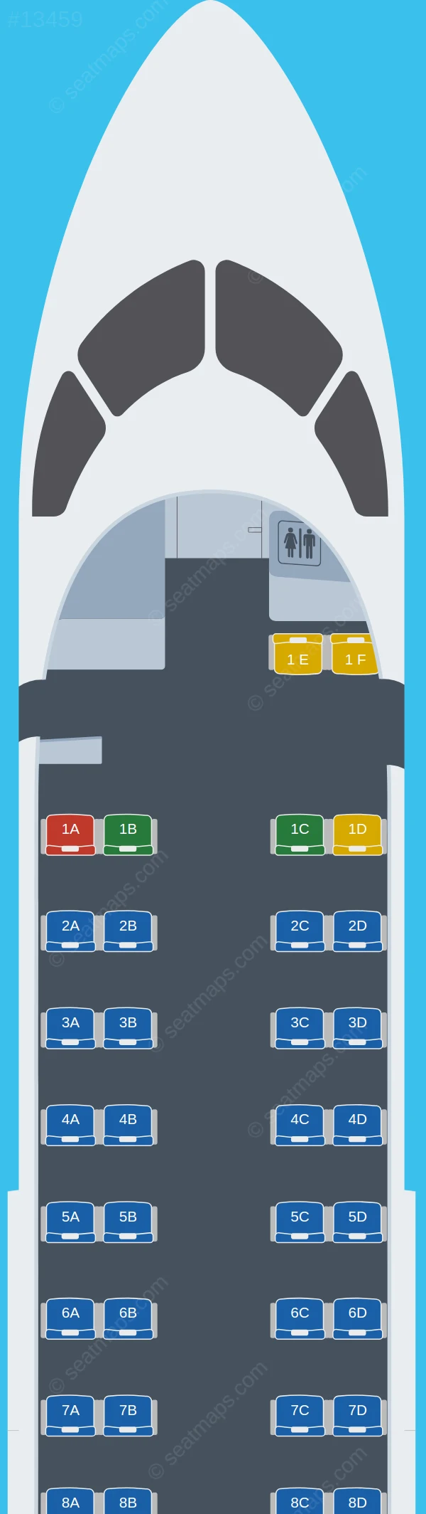Air Tindi De Havilland Q300 seatmap preview