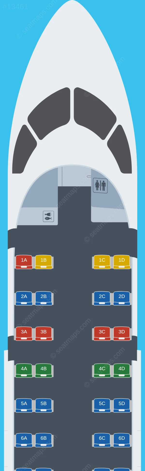 Air Tindi De Havilland Q100 seatmap preview