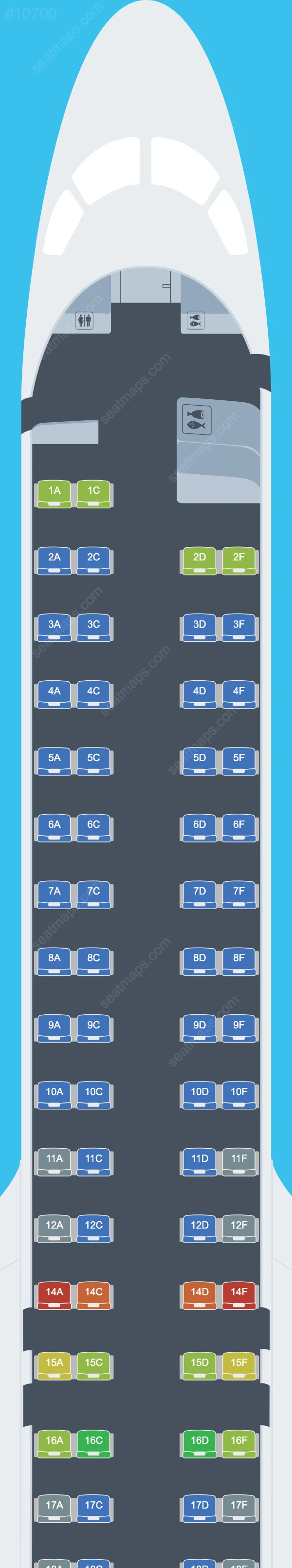 Helvetic Airways Embraer E195-E2 Seat Maps E195 E2