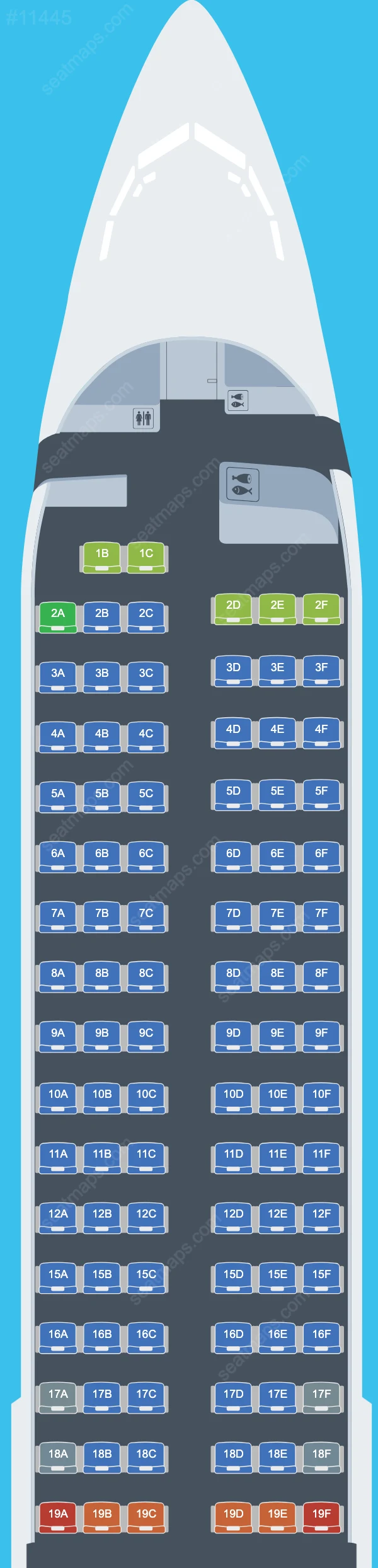 Rossiya Boeing 737-900 ER seatmap mobile preview