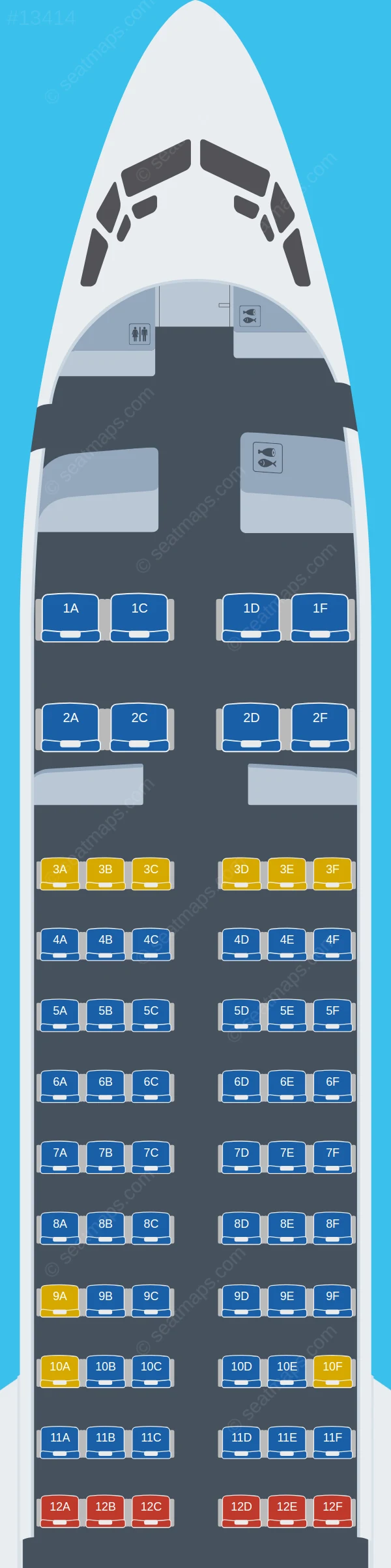 Kunming Airlines Boeing 737 MAX 8 seatmap preview
