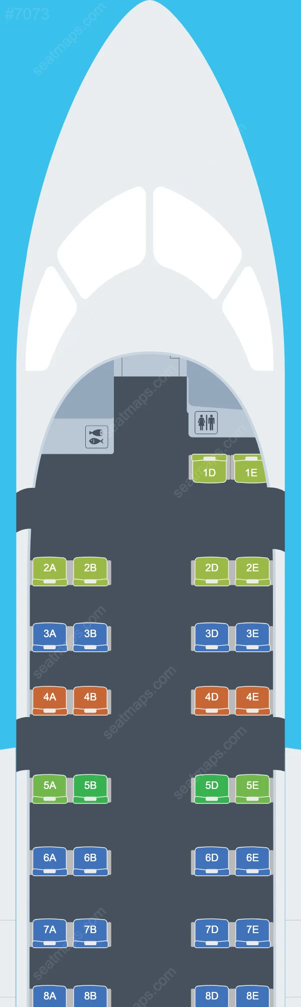 Oriental Air Bridge Bombardier Q100-Q200 Seat Maps Q200