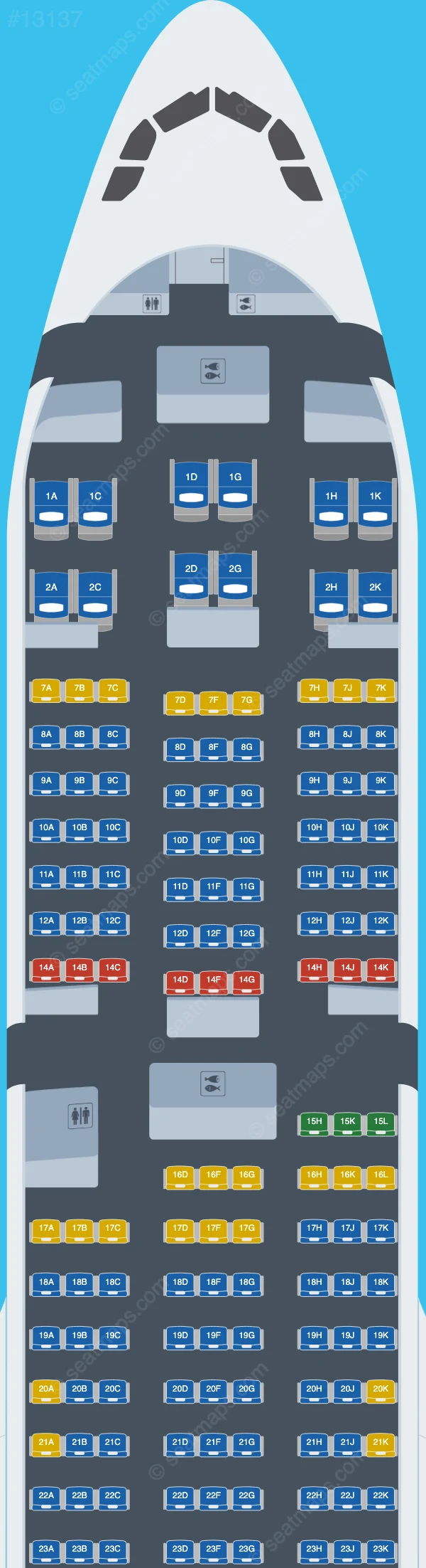 Batik Air Airbus A330-300 V.1 seatmap preview