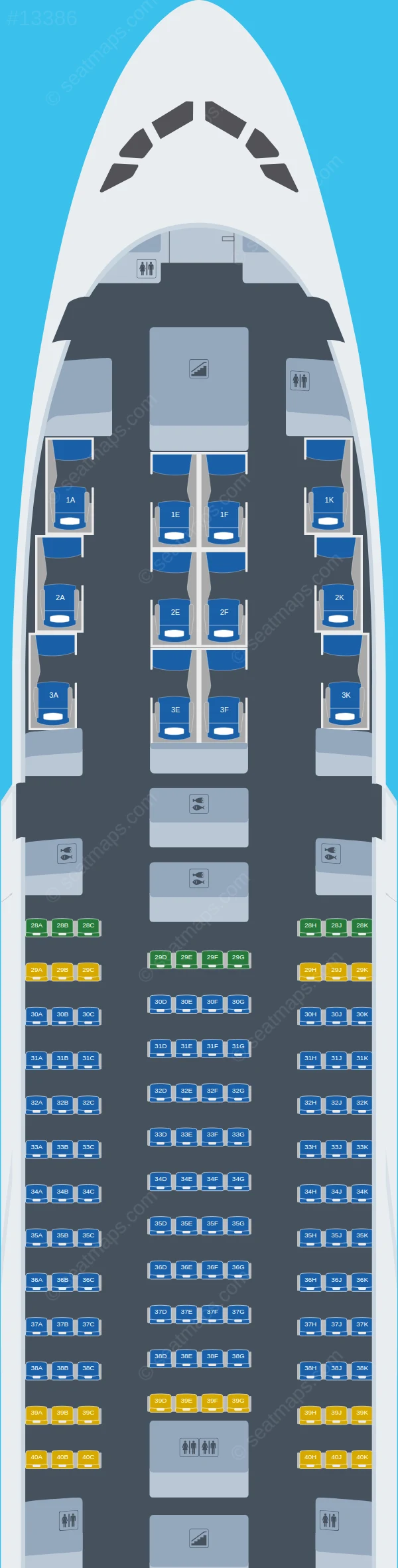 Asiana Airlines Airbus A380-800 new seatmap preview