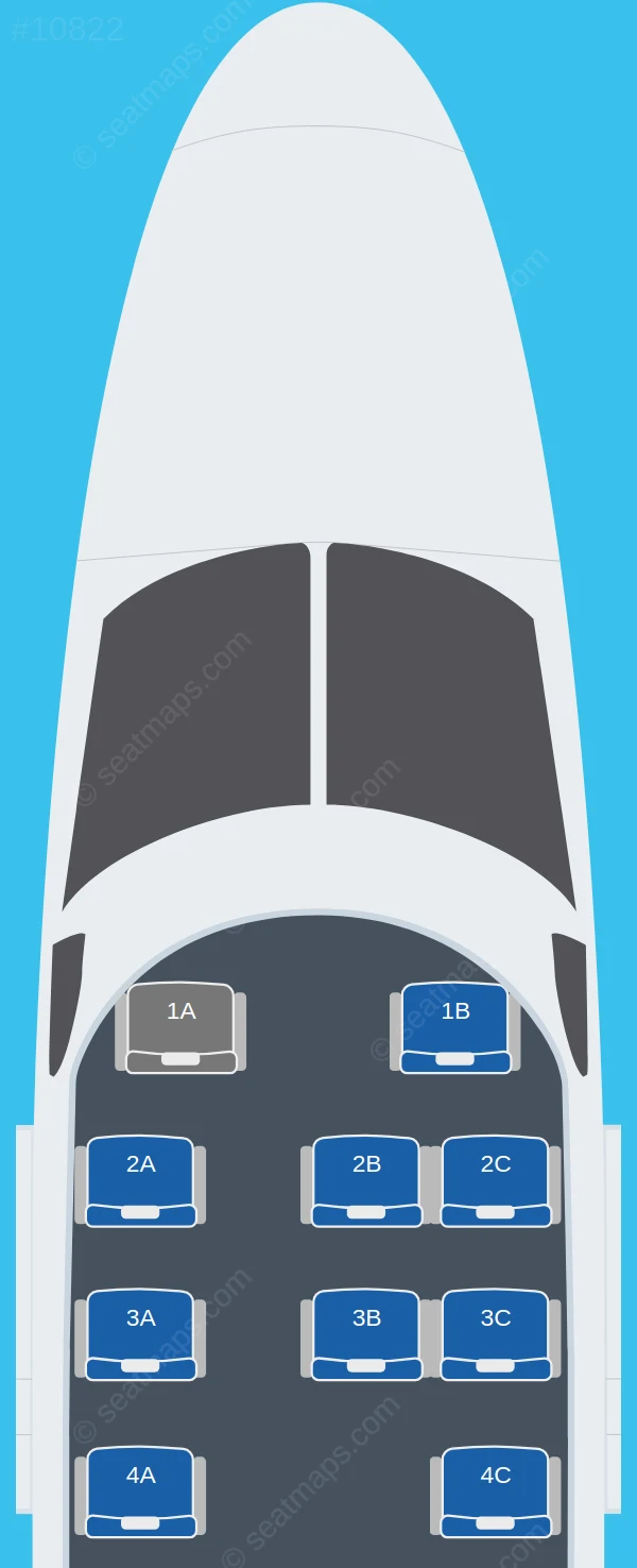 Tropic Air Cessna 208B Grand Caravan seatmap preview