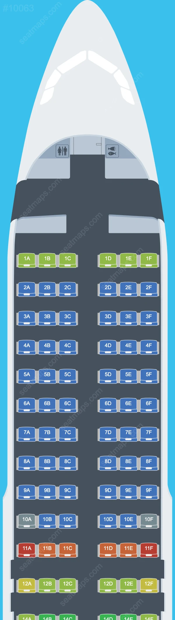 Aero K Airbus A320 Seat Maps A320-200