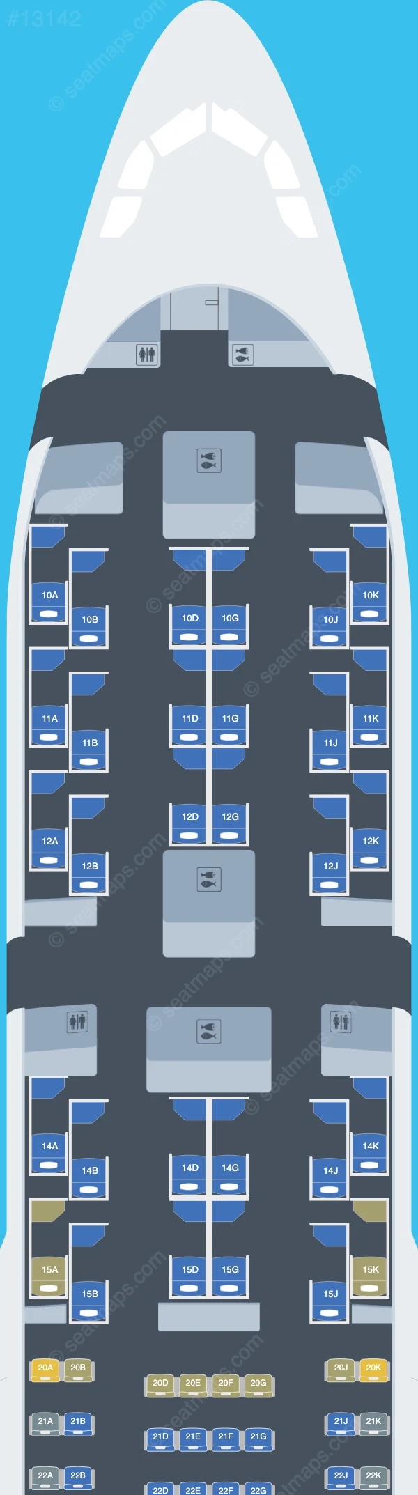 Qatar Airways Airbus A330-200 V.2 seatmap preview