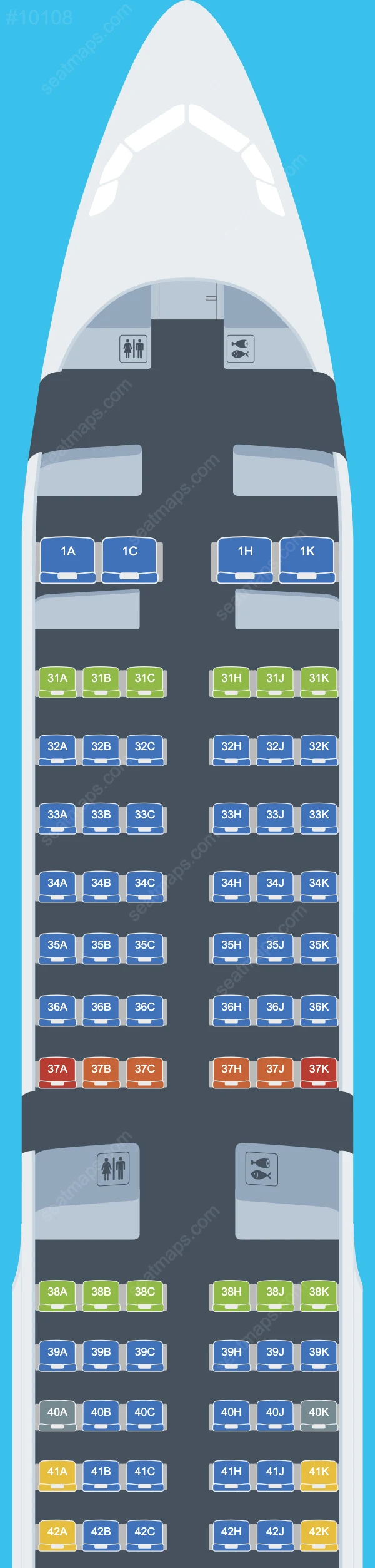 China Southern Airbus A321 Seat Maps A321-200 V.3