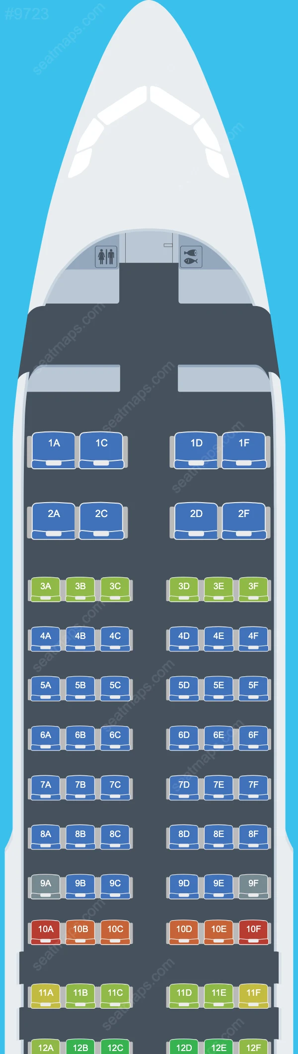Ural Airlines Airbus A320 Seat Maps A320-200neo