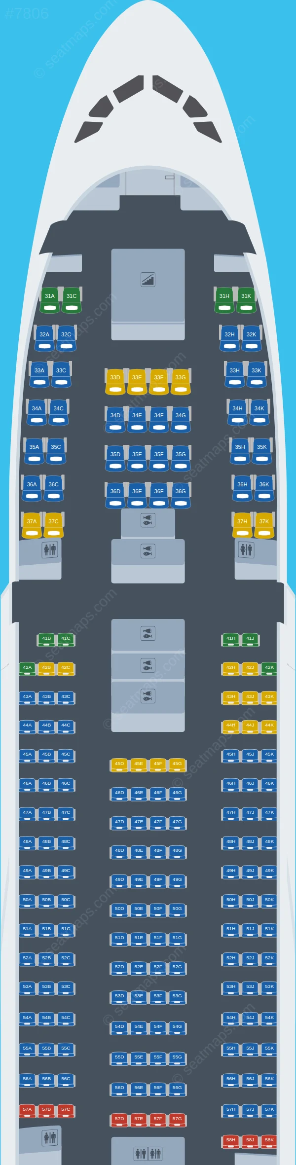 Seat Map Of Singapore Airlines Airbus A380 Aircraft