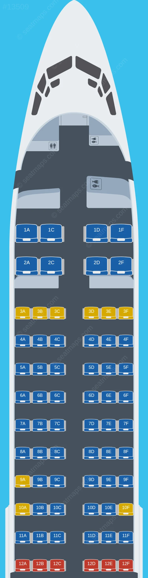 Shenzhen Airlines Boeing 737-800 V.3 seatmap preview