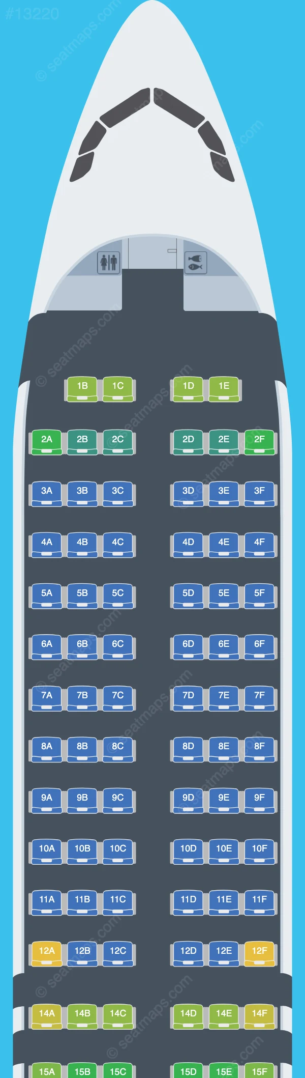 Cebu Pacific Air Airbus A320neo V.2 seatmap preview