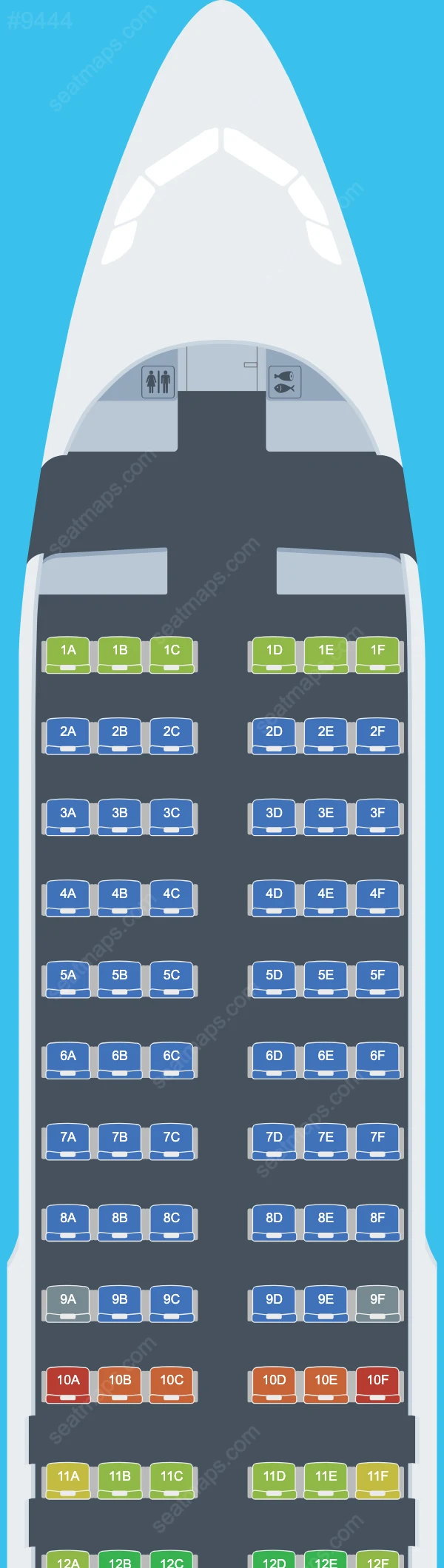 Atlantic Airways Airbus A320 Plan de Salle A320-200neo